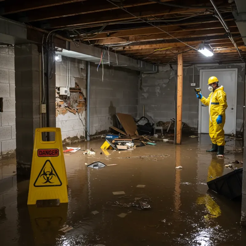 Flooded Basement Electrical Hazard in Grissom Air Force Base, IN Property