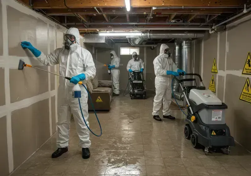 Basement Moisture Removal and Structural Drying process in Grissom Air Force Base, IN